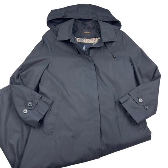 London Fog Black Classic Timeless Rain Lightweight Trench Coat Women's Size 6P - Picture 1 of 9
